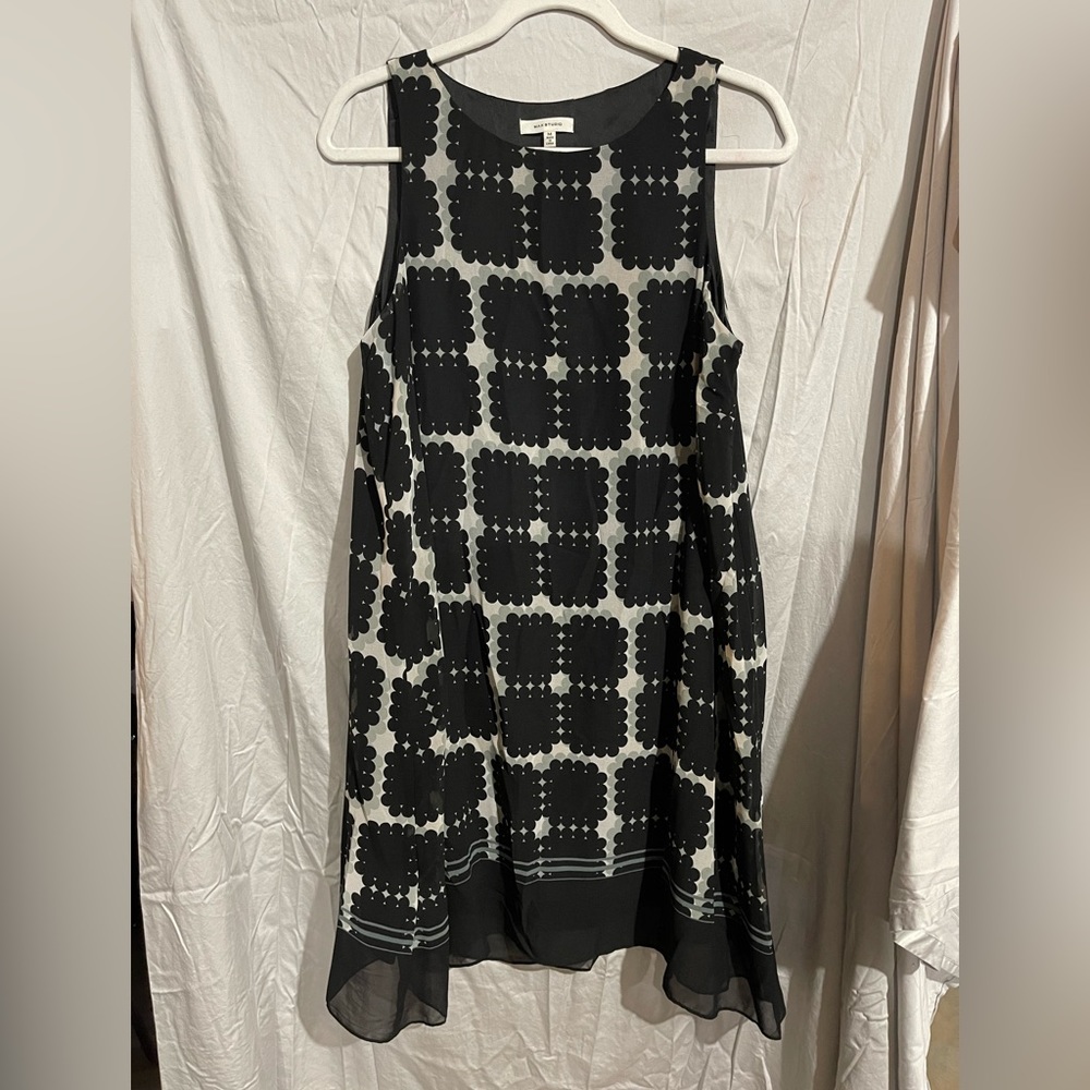 Max Studio black/white/gray dress women size medium